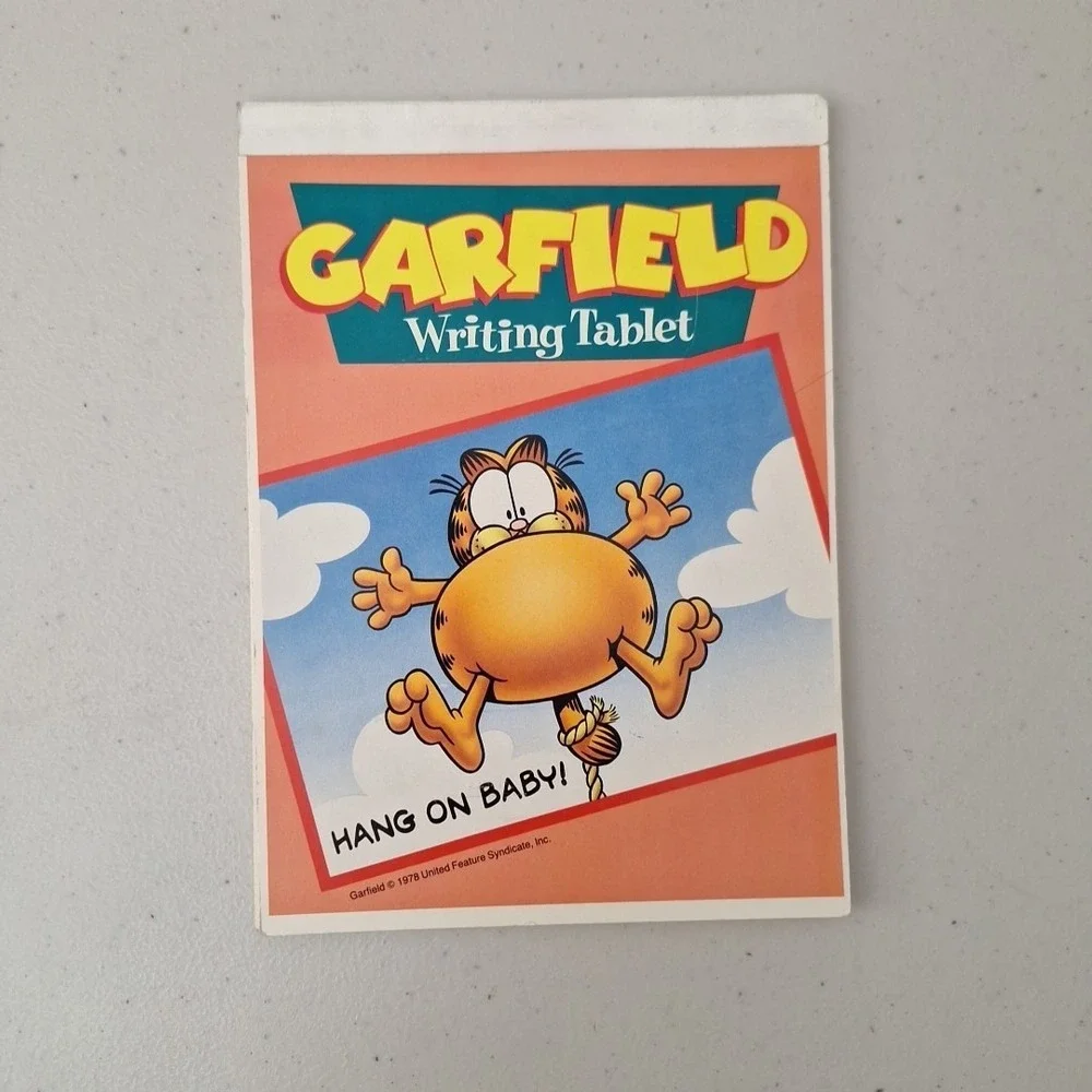 Vintage 1978 Mead GARFIELD Letter Tablet Paper Writing Notepad, Set of 5